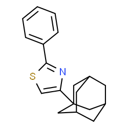 ChemSpider 2D Image | 4-Adamantan-1-yl-2-phenyl-thiazole | C19H21NS