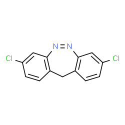 ChemSpider 2D Image | 3,8-Dichloro-11H-dibenzo[c,f][1,2]diazepine | C13H8Cl2N2
