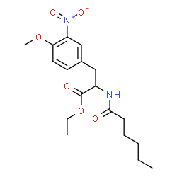 ChemSpider 2D Image | Ethyl N-hexanoyl-O-methyl-3-nitrotyrosinate | C18H26N2O6