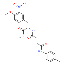 ChemSpider 2D Image | Ethyl O-methyl-N-{4-[(4-methylphenyl)amino]-4-oxobutanoyl}-3-nitrotyrosinate | C23H27N3O7