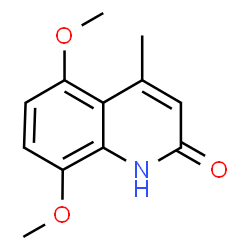 ChemSpider 2D Image | 5,8-Dimethoxy-4-methyl-2(1H)-quinolinone | C12H13NO3
