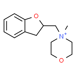 ChemSpider 2D Image | 4-(2,3-Dihydro-benzofuran-2-ylmethyl)-4-methyl-morpholin-4-ium | C14H20NO2