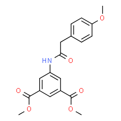 ChemSpider 2D Image | Dimethyl 5-{[(4-methoxyphenyl)acetyl]amino}isophthalate | C19H19NO6