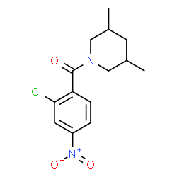 ChemSpider 2D Image | (2-Chloro-4-nitrophenyl)(3,5-dimethyl-1-piperidinyl)methanone | C14H17ClN2O3