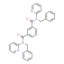 ChemSpider 2D Image | N,N'-Dibenzyl-N,N'-di(2-pyridinyl)isophthalamide | C32H26N4O2