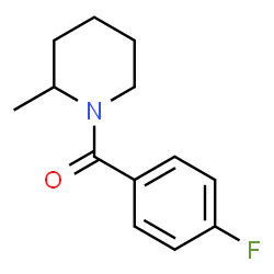 ChemSpider 2D Image | (4-Fluorophenyl)(2-methyl-1-piperidinyl)methanone | C13H16FNO