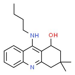 ChemSpider 2D Image | 9-(Butylamino)-3,3-dimethyl-1,2,3,4-tetrahydro-1-acridinol | C19H26N2O