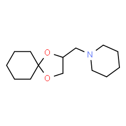 ChemSpider 2D Image | 1-(1,4-Dioxaspiro[4.5]dec-2-ylmethyl)piperidine | C14H25NO2