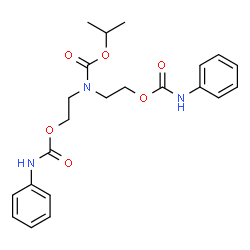 ChemSpider 2D Image | [(Isopropoxycarbonyl)imino]di-2,1-ethanediyl bis(phenylcarbamate) | C22H27N3O6