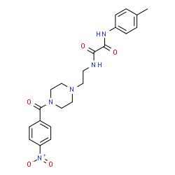 ChemSpider 2D Image | N-(4-Methylphenyl)-N'-{2-[4-(4-nitrobenzoyl)-1-piperazinyl]ethyl}ethanediamide | C22H25N5O5
