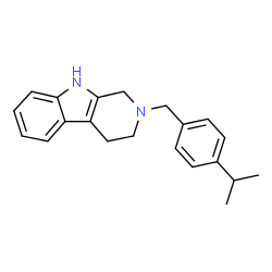 ChemSpider 2D Image | 2-(4-Isopropylbenzyl)-2,3,4,9-tetrahydro-1H-beta-carboline | C21H24N2