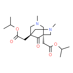ChemSpider 2D Image | Diisopropyl 2,2'-[(1s,5s)-3,7-dimethyl-9-oxo-3,7-diazabicyclo[3.3.1]nonane-1,5-diyl]diacetate | C19H32N2O5