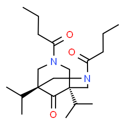 ChemSpider 2D Image | 3,7-Dibutyryl-1,5-diisopropyl-3,7-diazabicyclo[3.3.1]nonan-9-one | C21H36N2O3