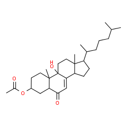 ChemSpider 2D Image | 9-Hydroxy-6-oxocholest-7-en-3-yl acetate | C29H46O4