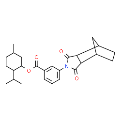 ChemSpider 2D Image | 2-Isopropyl-5-methylcyclohexyl 3-(3,5-dioxo-4-azatricyclo[5.2.1.0~2,6~]dec-4-yl)benzoate | C26H33NO4