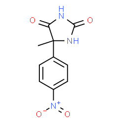 ChemSpider 2D Image | 5-Methyl-5-(4-nitrophenyl)-2,4-imidazolidinedione | C10H9N3O4