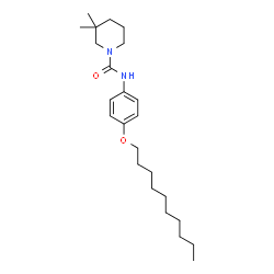 ChemSpider 2D Image | N-[4-(Decyloxy)phenyl]-3,3-dimethyl-1-piperidinecarboxamide | C24H40N2O2