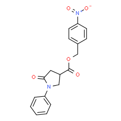 ChemSpider 2D Image | 4-Nitrobenzyl 5-oxo-1-phenyl-3-pyrrolidinecarboxylate | C18H16N2O5