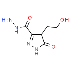ChemSpider 2D Image | 4-(2-Hydroxyethyl)-5-oxo-4,5-dihydro-1H-pyrazole-3-carbohydrazide | C6H10N4O3