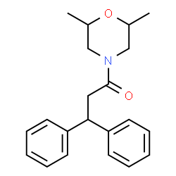 ChemSpider 2D Image | 1-(2,6-Dimethyl-4-morpholinyl)-3,3-diphenyl-1-propanone | C21H25NO2