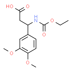ChemSpider 2D Image | 3-(3,4-Dimethoxyphenyl)-3-[(ethoxycarbonyl)amino]propanoic acid | C14H19NO6
