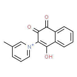 ChemSpider 2D Image | 1-(1-Hydroxy-3,4-dioxo-3,4-dihydro-2-naphthalenyl)-3-methylpyridinium | C16H12NO3