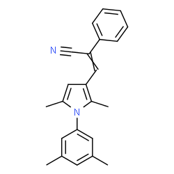 ChemSpider 2D Image | 3-[1-(3,5-Dimethylphenyl)-2,5-dimethyl-1H-pyrrol-3-yl]-2-phenylacrylonitrile | C23H22N2