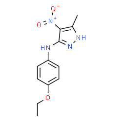 ChemSpider 2D Image | N-(4-ethoxyphenyl)-3-methyl-4-nitro-1H-pyrazol-5-amine | C12H14N4O3