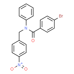 ChemSpider 2D Image | 4-Bromo-N-(4-nitrobenzyl)-N-phenylbenzamide | C20H15BrN2O3