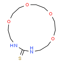 ChemSpider 2D Image | 1,9,12,15-Tetraoxa-4,6-diazacycloheptadecane-5-thione | C11H22N2O4S