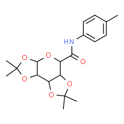 ChemSpider 2D Image | 2,2,7,7-Tetramethyl-N-(4-methylphenyl)tetrahydro-3aH-bis[1,3]dioxolo[4,5-b:4',5'-d]pyran-5-carboxamide | C19H25NO6