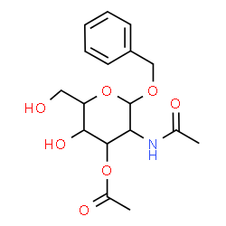 ChemSpider 2D Image | Benzyl 2-acetamido-3-O-acetyl-2-deoxyhexopyranoside | C17H23NO7