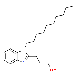 ChemSpider 2D Image | 3-(1-Decyl-1H-benzimidazol-2-yl)-1-propanol | C20H32N2O