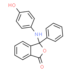 ChemSpider 2D Image | 3-(4-Hydroxy-phenylamino)-3-phenyl-3H-isobenzofuran-1-one | C20H15NO3