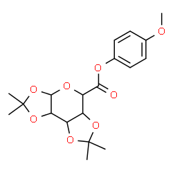 ChemSpider 2D Image | 4-Methoxyphenyl 2,2,7,7-tetramethyltetrahydro-3aH-bis[1,3]dioxolo[4,5-b:4',5'-d]pyran-5-carboxylate | C19H24O8