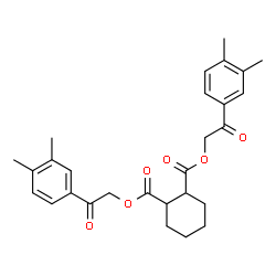 ChemSpider 2D Image | Bis[2-(3,4-dimethylphenyl)-2-oxoethyl] 1,2-cyclohexanedicarboxylate | C28H32O6