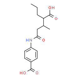 ChemSpider 2D Image | 4-[(4-Carboxy-3-methylheptanoyl)amino]benzoic acid | C16H21NO5