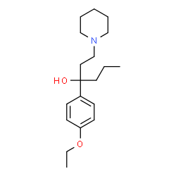 ChemSpider 2D Image | 3-(4-Ethoxyphenyl)-1-(1-piperidinyl)-3-hexanol | C19H31NO2