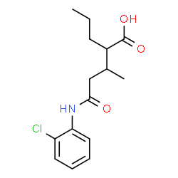 ChemSpider 2D Image | 5-[(2-Chlorophenyl)amino]-3-methyl-5-oxo-2-propylpentanoic acid | C15H20ClNO3