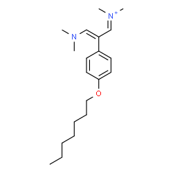 ChemSpider 2D Image | [3-Dimethylamino-2-(4-heptyloxy-phenyl)-allylidene]-dimethyl-ammonium | C20H33N2O