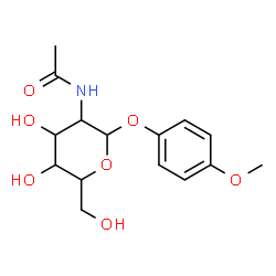 ChemSpider 2D Image | 4-Methoxyphenyl 2-acetamido-2-deoxyhexopyranoside | C15H21NO7