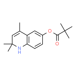 ChemSpider 2D Image | 2,2,4-Trimethyl-1,2-dihydro-6-quinolinyl pivalate | C17H23NO2