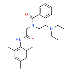 ChemSpider 2D Image | N-[2-(Diethylamino)ethyl]-N-[2-(mesitylamino)-2-oxoethyl]benzamide | C24H33N3O2