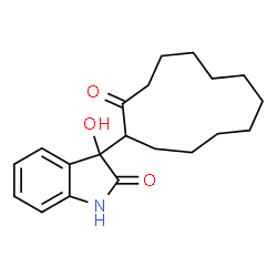 ChemSpider 2D Image | 3-Hydroxy-3-(2-oxocyclododecyl)-1,3-dihydro-2H-indol-2-one | C20H27NO3