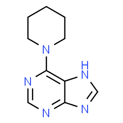 ChemSpider 2D Image | 6-Piperidino-1-purine | C10H13N5