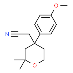 ChemSpider 2D Image | [4-(4-Methoxyphenyl)-2,2-dimethyltetrahydro-2H-pyran-4-yl]acetonitrile | C16H21NO2