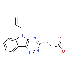 ChemSpider 2D Image | [(5-Allyl-5H-[1,2,4]triazino[5,6-b]indol-3-yl)sulfanyl]acetic acid | C14H12N4O2S