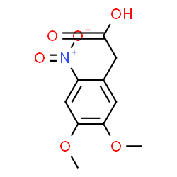 ChemSpider 2D Image | 4,5-DIMETHOXY-2-NITROPHENYLACETIC ACID | C10H11NO6