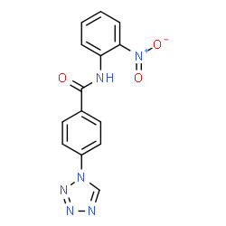 ChemSpider 2D Image | N-(2-Nitrophenyl)-4-(1H-tetrazol-1-yl)benzamide | C14H10N6O3
