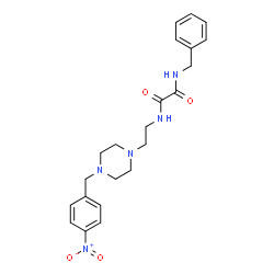 ChemSpider 2D Image | N-Benzyl-N'-{2-[4-(4-nitrobenzyl)-1-piperazinyl]ethyl}ethanediamide | C22H27N5O4